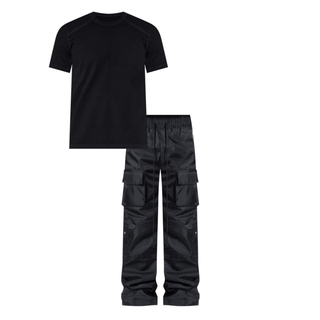 Snap Front Cargo Pants - Black | mnml | shop now
