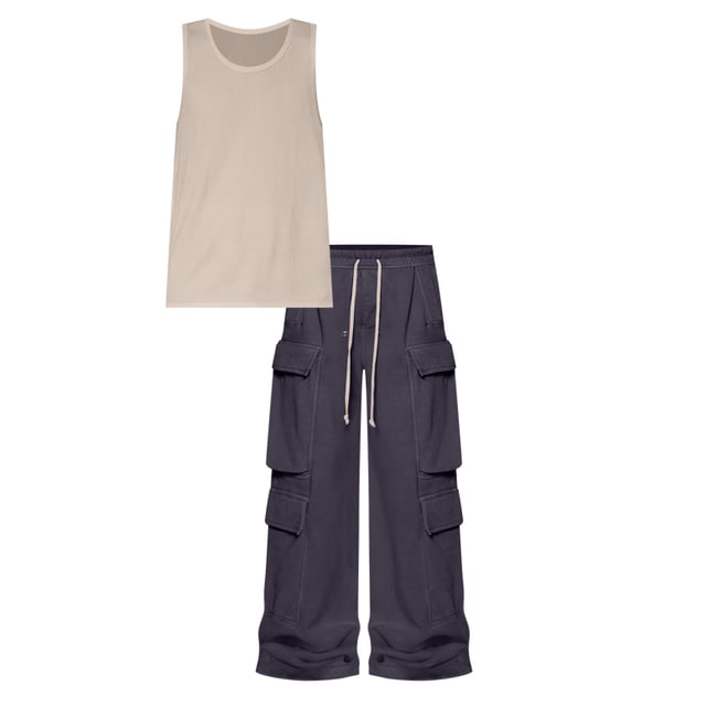 Rave Double Cargo Sweatpants - Washed Black | mnml | shop now