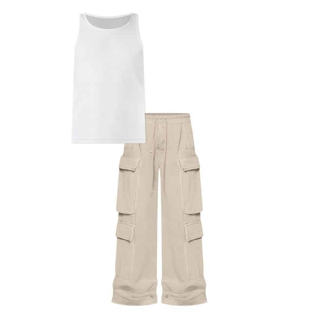 1st bundle featuring 1 items which compliment Rave Double Cargo Sweatpants - Washed Earth