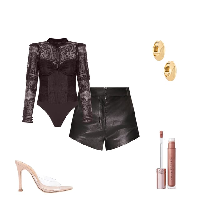 X Revolve Kelso Faux Leather Shorts
