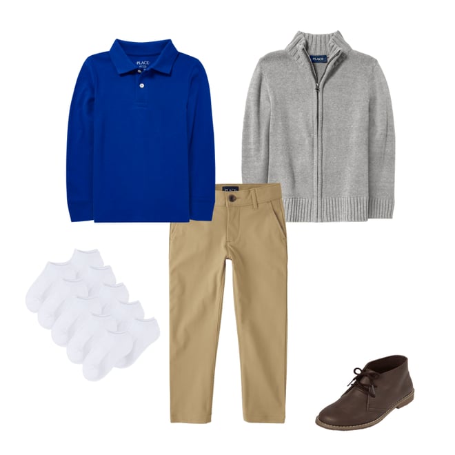 6th bundle featuring 4 items which compliment Boys Zip Up Sweater