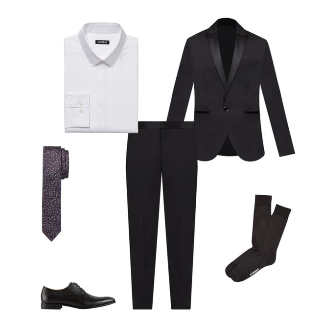 extra slim fit tuxedo shirt