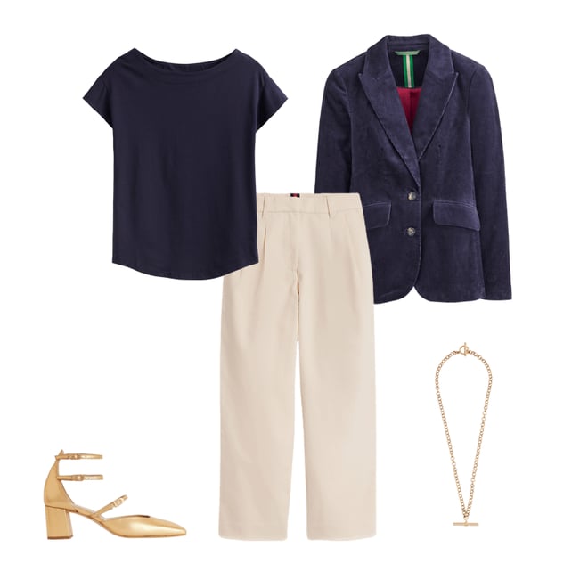 5th bundle featuring 4 items which compliment Supersoft Boat Neck T-Shirt-Navy