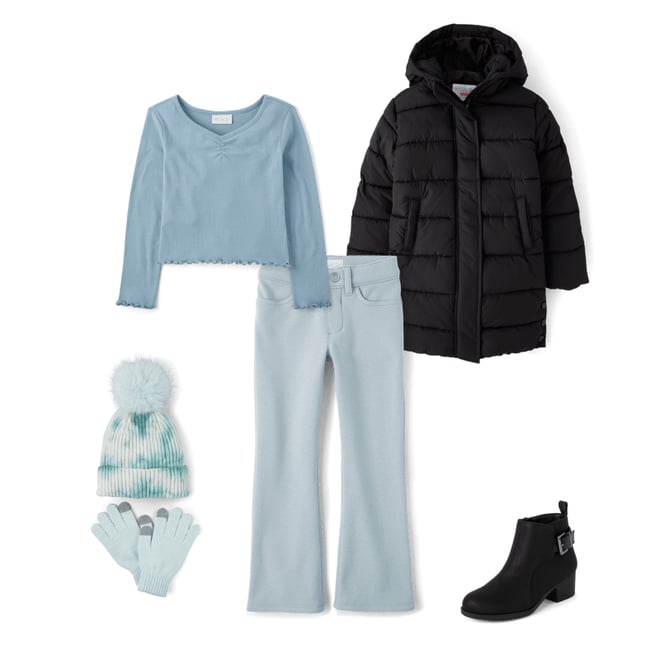 4th bundle featuring 4 items which compliment Girls Pointelle Ruched Top