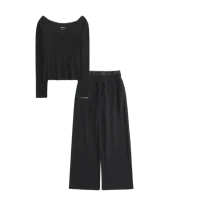 Pointelle Lace-Trim V-Neck Top
