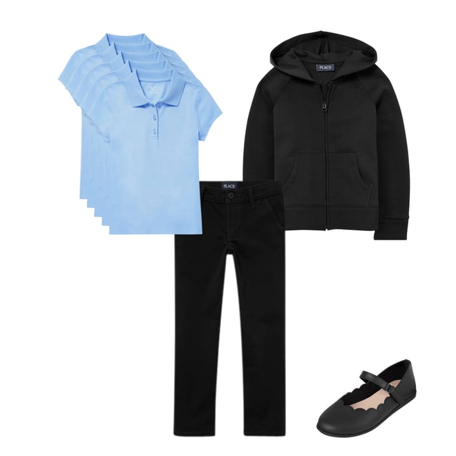 1st bundle featuring 3 items which compliment Girls Uniform Stretch Skinny Chino Pants