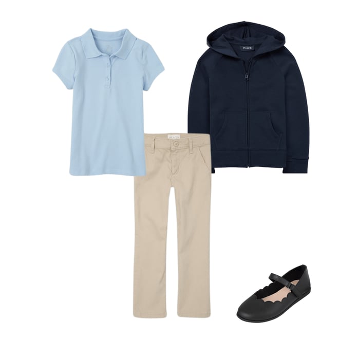 5th bundle featuring 3 items which compliment Girls Uniform Pique Polo