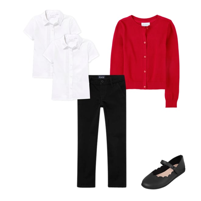 10th bundle featuring 3 items which compliment Girls Uniform Stretch Skinny Chino Pants