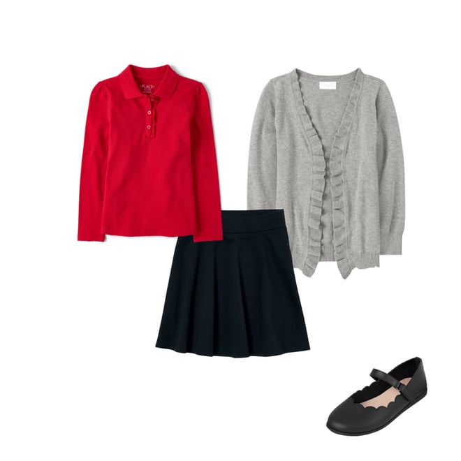 8th bundle featuring 3 items which compliment Girls Uniform Ruffle Pique Polo