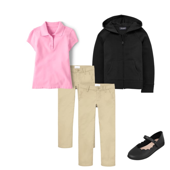 6th bundle featuring 3 items which compliment Girls Uniform Stretch Skinny Chino Pants 2-Pack