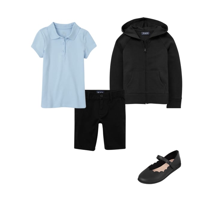 6th bundle featuring 3 items which compliment Girls Uniform Pique Polo