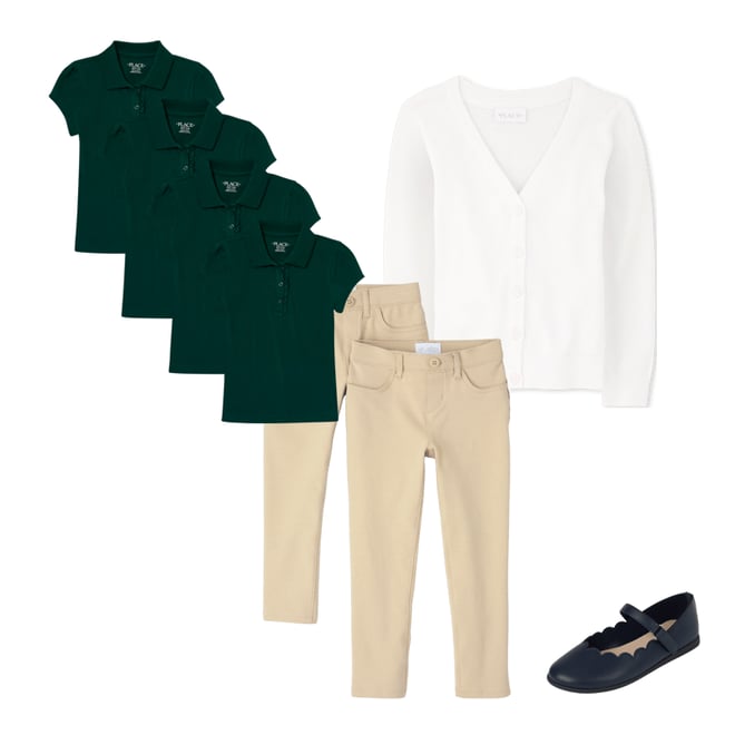 3rd bundle featuring 3 items which compliment Girls Uniform Ponte Knit Pull On Jeggings 2-Pack