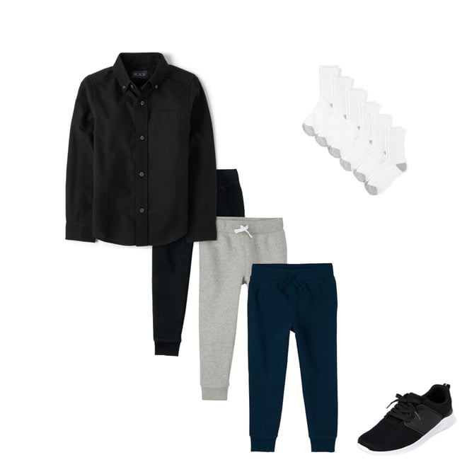 1st bundle featuring 3 items which compliment Kids Uniform Oxford Button Down Shirt