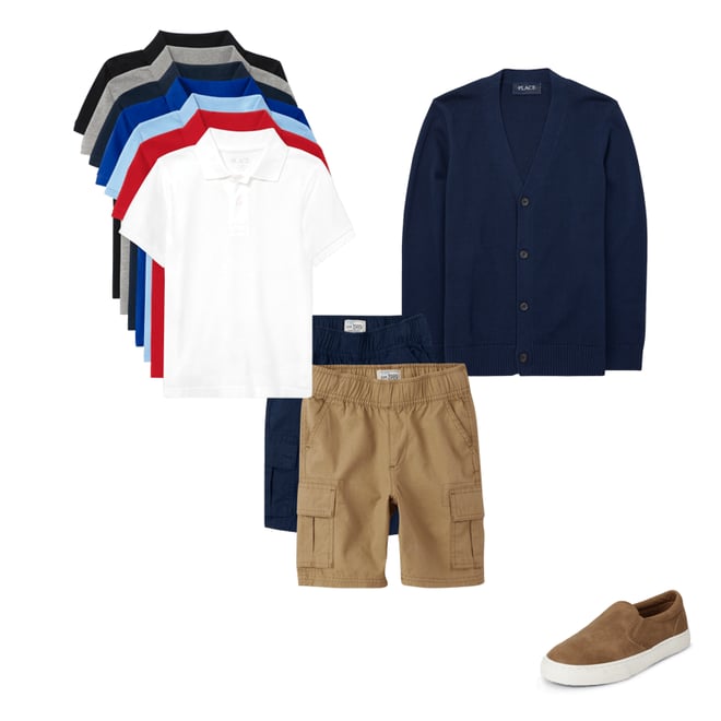 2nd bundle featuring 3 items which compliment Kids Uniform Pique Polo 7-Pack
