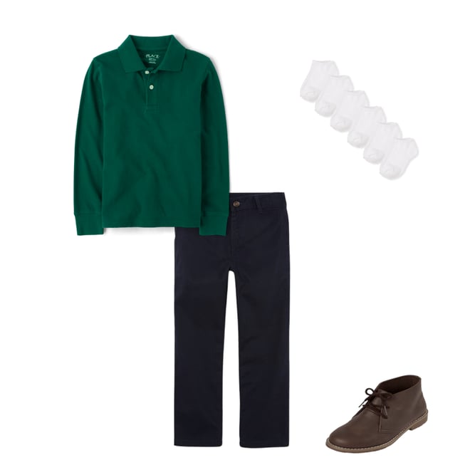 3rd bundle featuring 3 items which compliment Boys Uniform Stretch Relaxed Straight Chino Pants