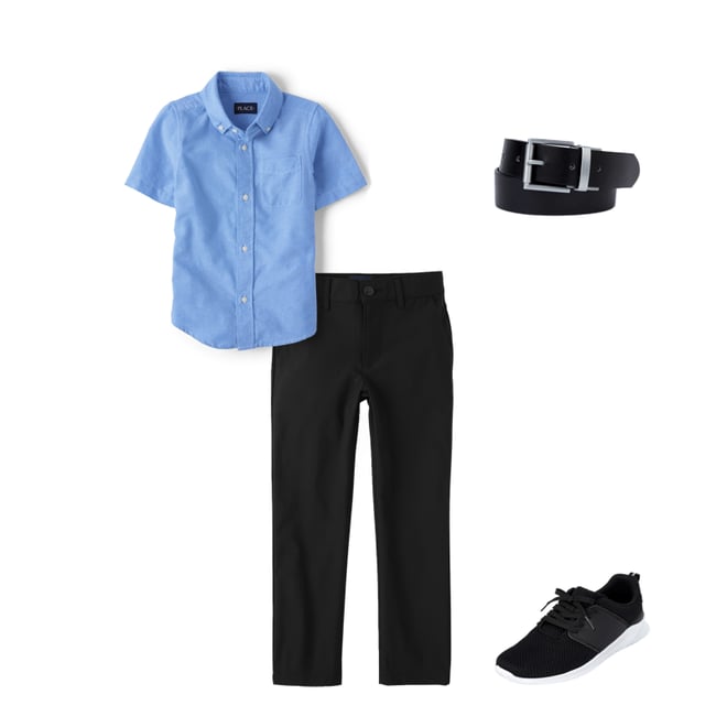 1st bundle featuring 3 items which compliment Kids Uniform Oxford Button Down Shirt
