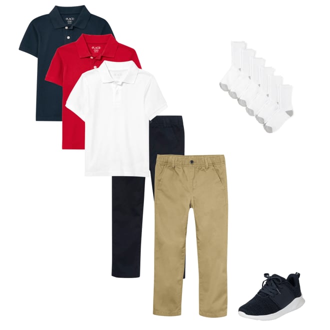 3rd bundle featuring 3 items which compliment Kids Uniform Pique Polo 3-Pack