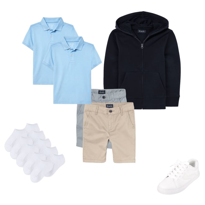 1st bundle featuring 4 items which compliment Kids Uniform Pique Polo 2-Pack