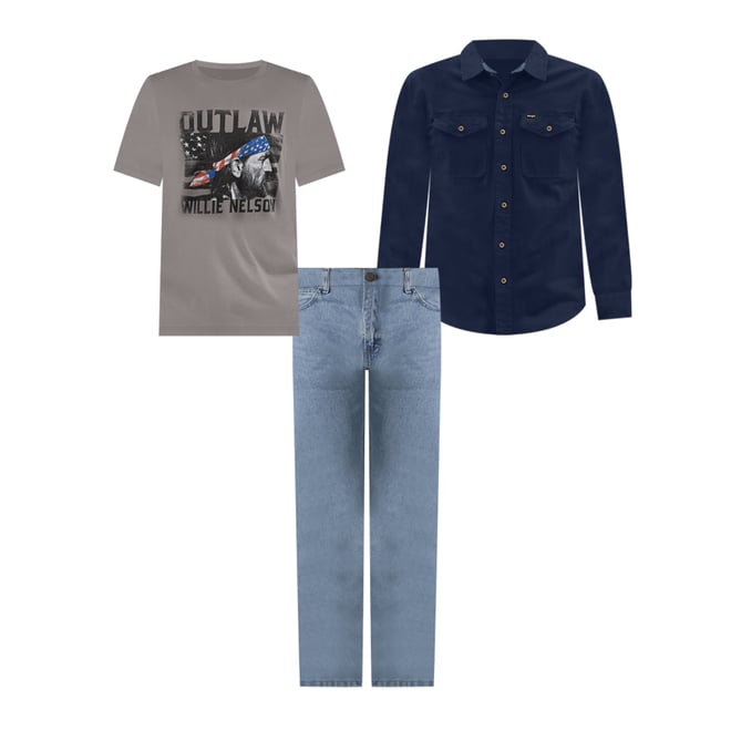 Wrangler® Five Star Premium Denim Regular Fit Jean in Lt Stonewash