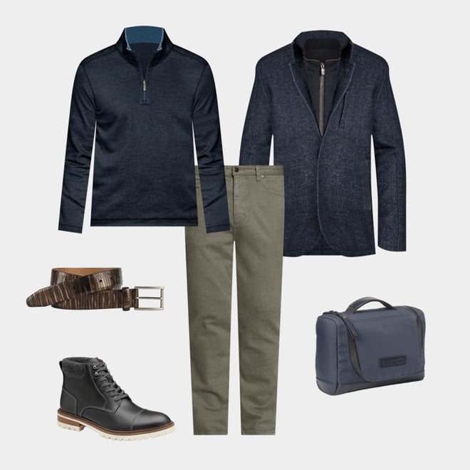 1st bundle featuring 5 items which compliment Barrett Cap Toe Boot