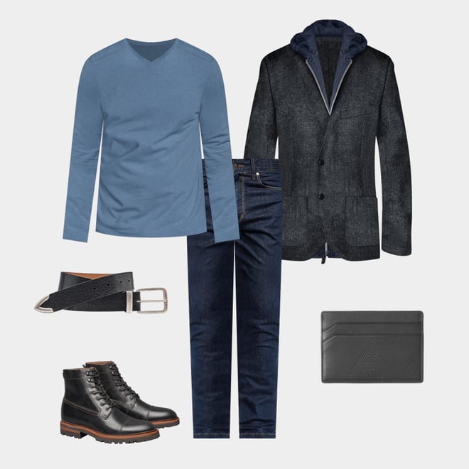 1st bundle featuring 5 items which compliment Dudley Lug Cap Toe Boot