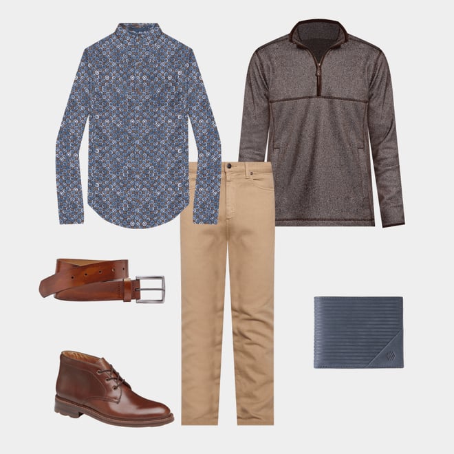 1st bundle featuring 5 items which compliment Textured Fleece Quarter-Zip