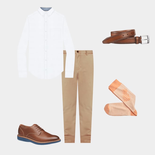 1st bundle featuring 4 items which compliment Long-Sleeve Oxford Shirt