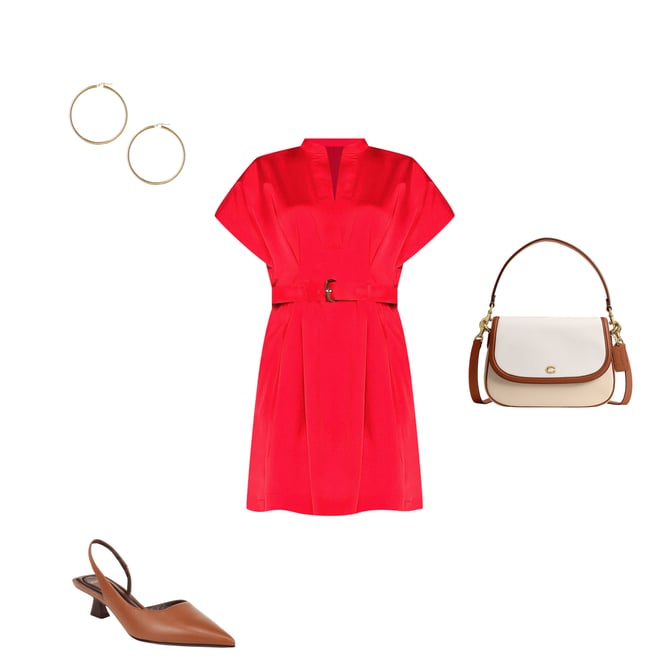 Antonio Melani Sylvia Belted Mock Neck Dress Dillard's