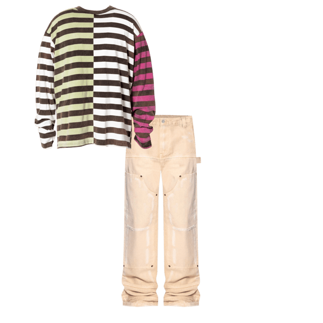 Multi Striped L/S Shirt - Multi | mnml | shop now