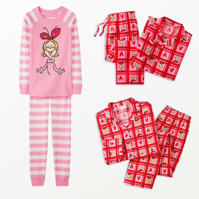 Hanna Andersson Dr. Seuss Cindy Lou hot Who PJs 6-7