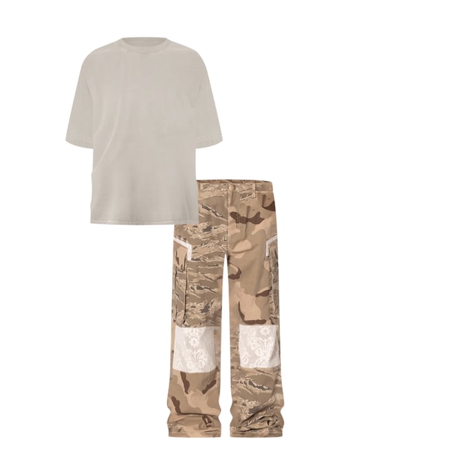 Ultra Baggy Mixed Camo Cargo Pants Multi mnml shop now