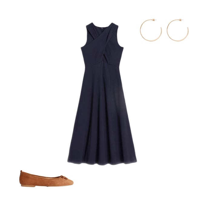 Cross Front Ponte Dress-Navy | Boden USA
