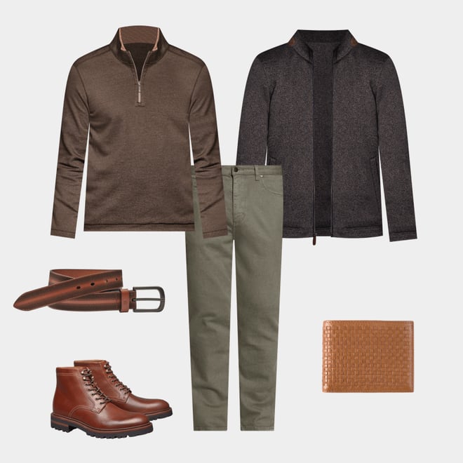 3rd bundle featuring 5 items which compliment Dudley Lug Plain Toe Boot