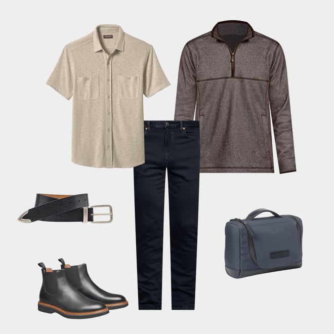 6th bundle featuring 5 items which compliment Textured Fleece Quarter-Zip