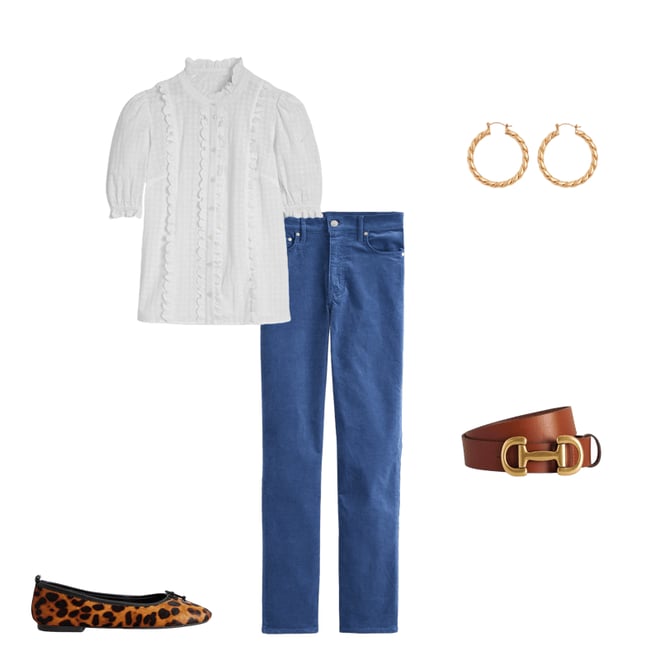 3rd bundle featuring 4 items which compliment Velveteen 5 Pocket Jeans-Denim Blue