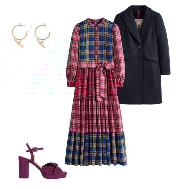 5th bundle featuring 3 items which compliment Alba Check Maxi Dress