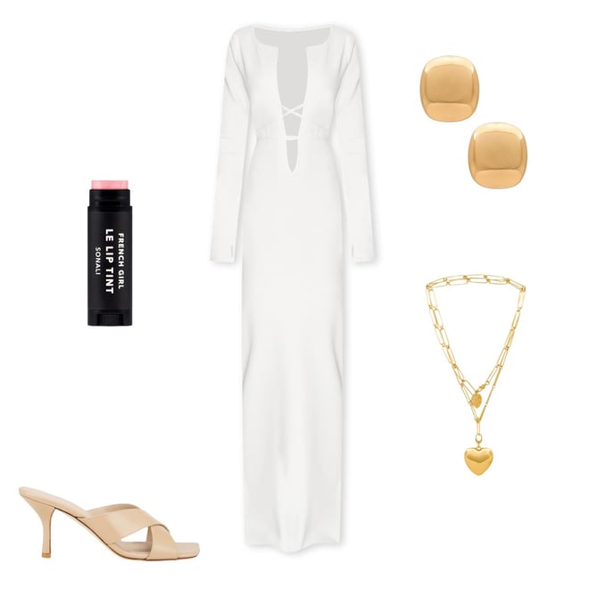Jenny Bird X Revolve Puffy Heart Chain Necklace in Gold