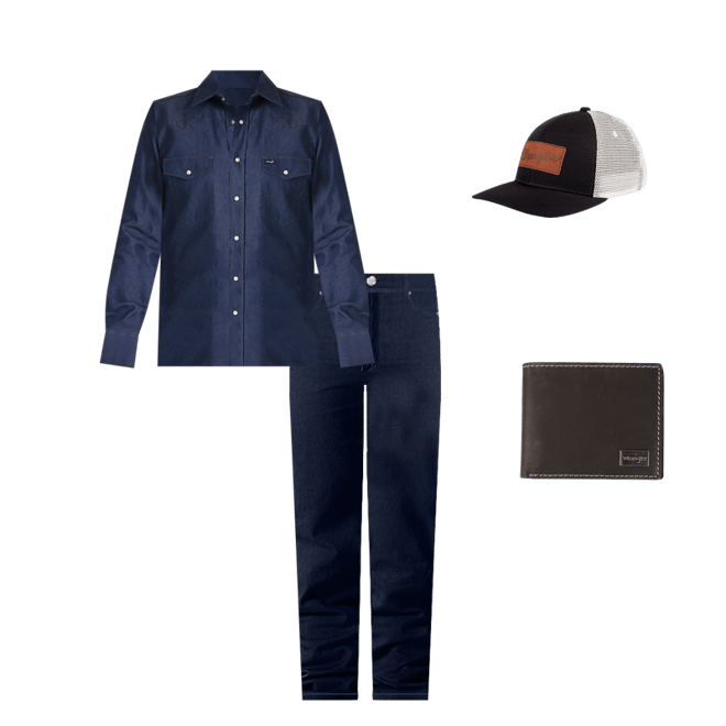 Cowboy Cut® Firm Finish Denim Western Snap Work Shirt | SHIRTS