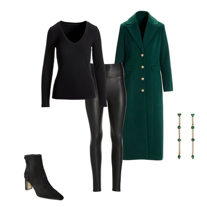 Full Length Classic Tailored Coat Deep Emerald