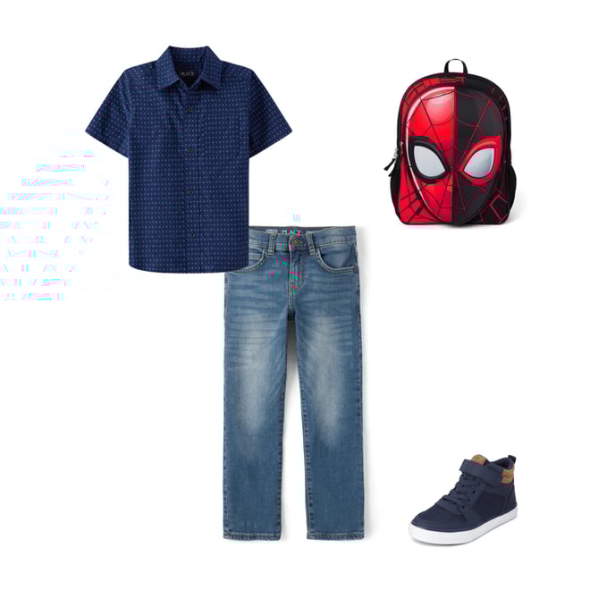 9th bundle featuring 3 items which compliment Boys Contrast Cuff High Top Sneakers