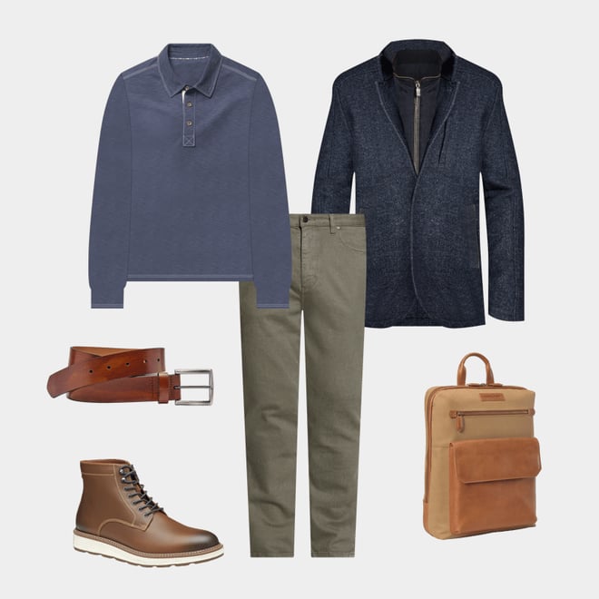 3rd bundle featuring 5 items which compliment Upton Lug Plain Toe Boot
