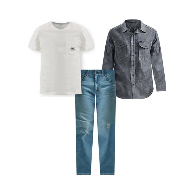 Men's Lee 101 70's Denim Overshirt Men's Lee 101 70's Denim Overshirt