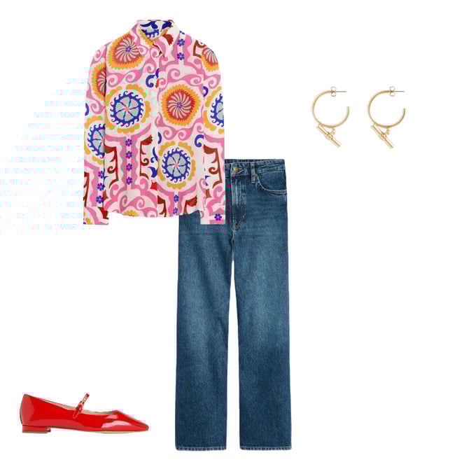 3rd bundle featuring 3 items which compliment Sienna Silk Shirt, Multi, Ornamental Wave