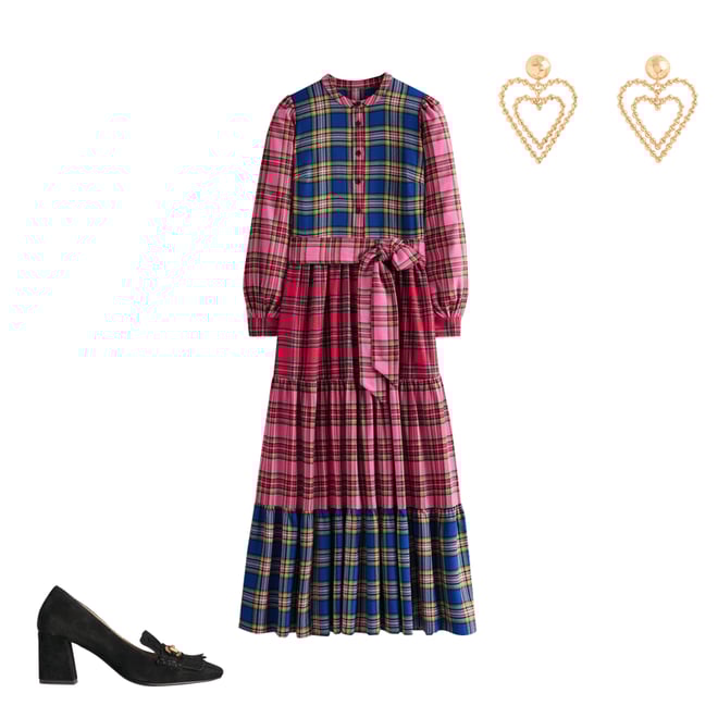 3rd bundle featuring 2 items which compliment Alba Check Maxi Dress