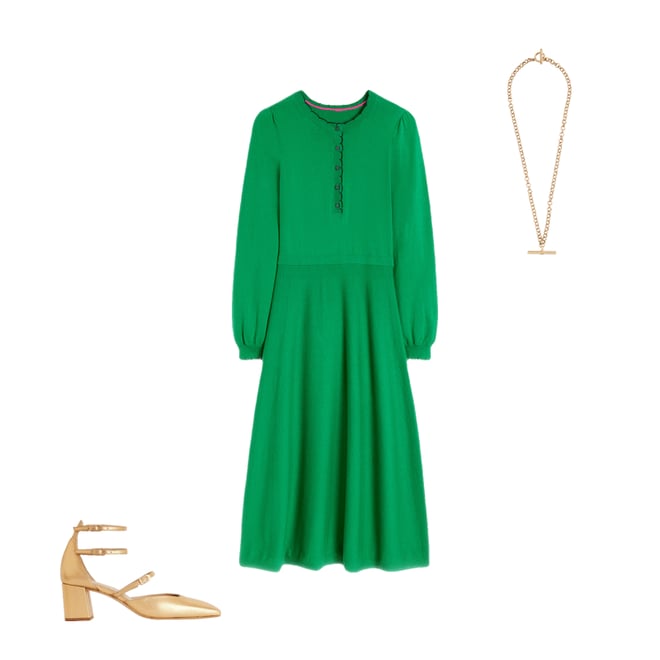 4th bundle featuring 2 items which compliment Scallop Henley Knitted Dress