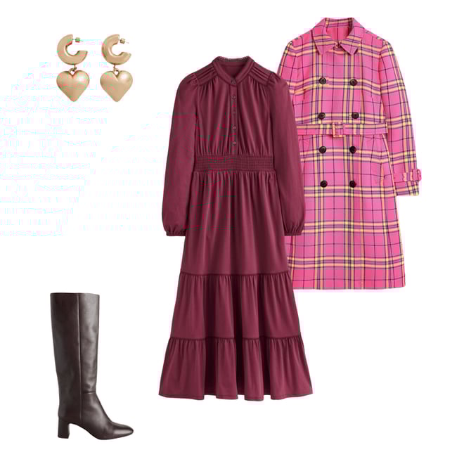 2nd bundle featuring 3 items which compliment Cheltenham Trench Coat-Pink Neon Check