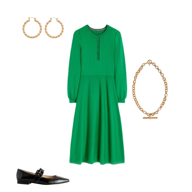 1st bundle featuring 3 items which compliment Scallop Henley Knitted Dress