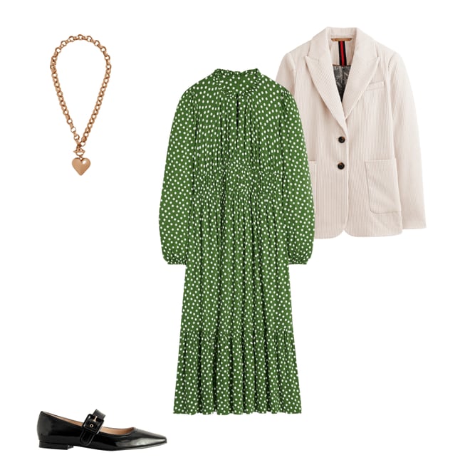 2nd bundle featuring 3 items which compliment Rosamund Jersey Midi Tea Dress-Paradise Green, Abstract Dot