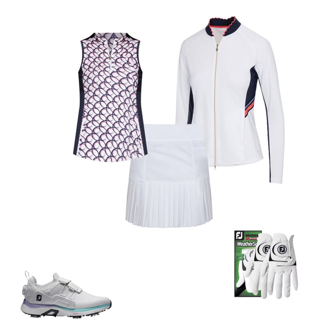 FootJoy Women's HyperFlex BOA Golf Shoes White/Purple 98170 FootJoy Women's HyperFlex BOA Golf Shoes White/Purple 98170