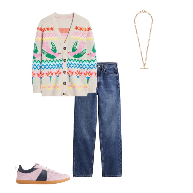 4th bundle featuring 3 items which compliment Erin Retro Tennis Trainers-Vintage Mauve/Navy